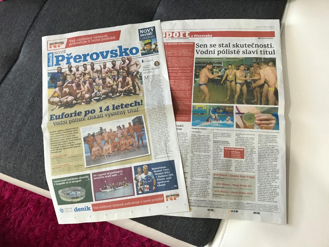 Nekecáme.. je to pecka! Dnešní Deník s Přerovskem 💙🏆🥇KVP Přerov🥇🏆💙
