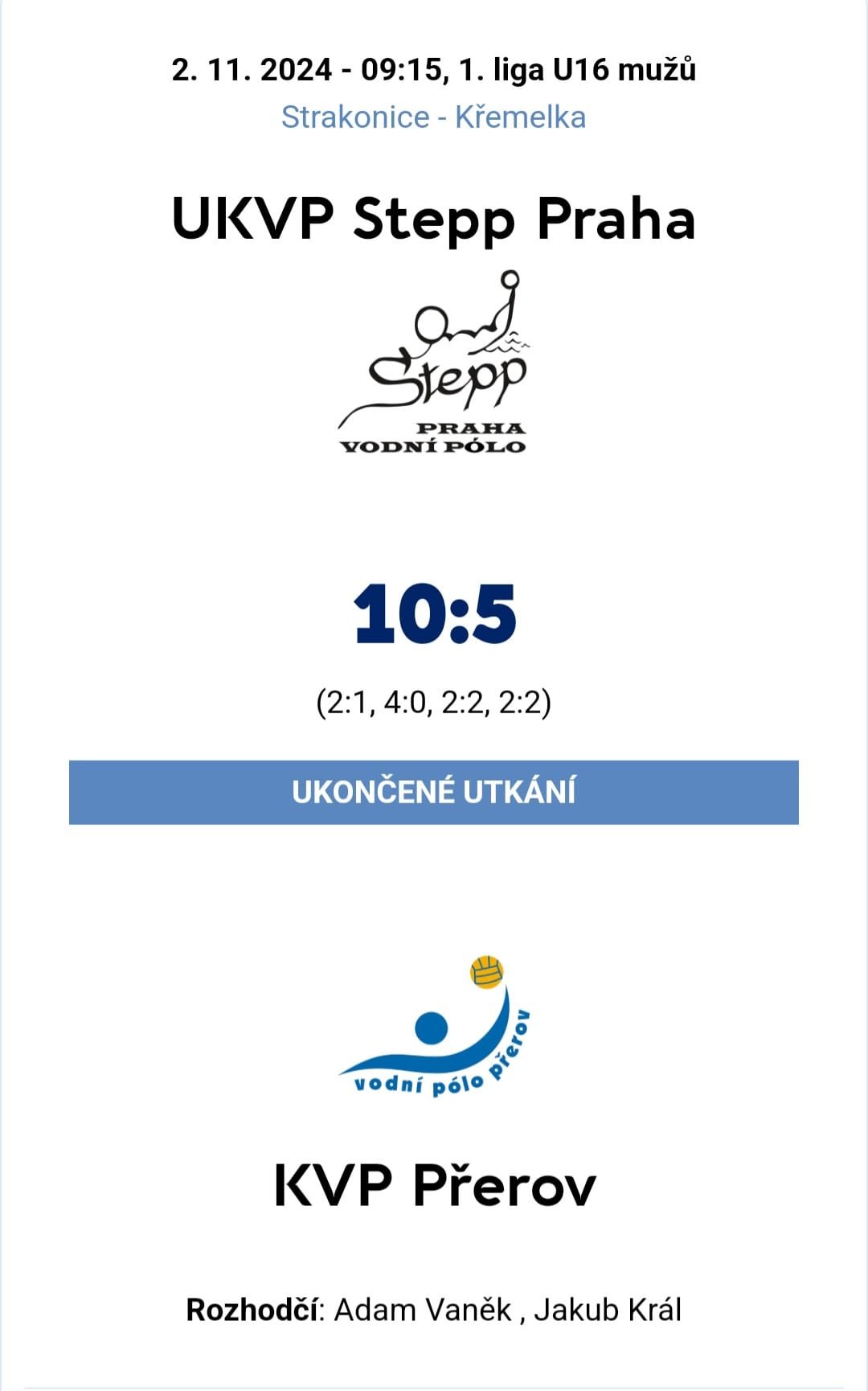 V sobotu jsme odehráli další 2 zápasy 1.ligy U16.
