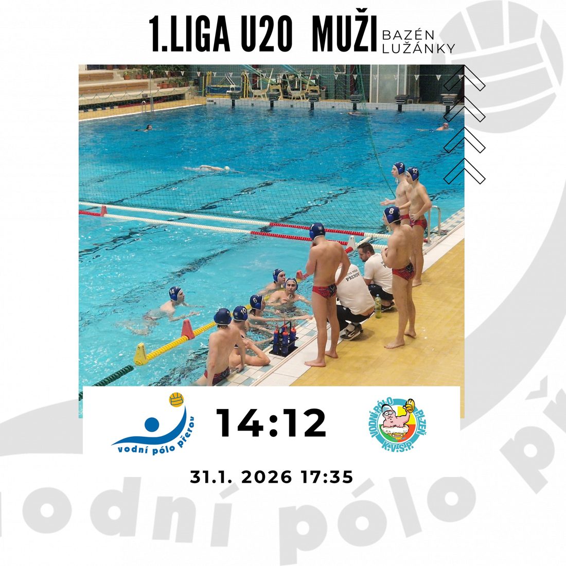 💙🤽‍♂️ U20 | KVS Plzeň – KVP Přerov 12:14